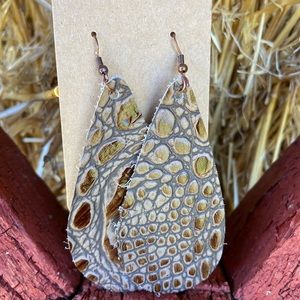Handmade leather earrings